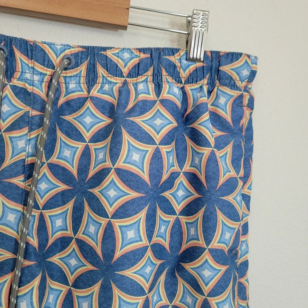 Tommy Bahama Relax Mens Medium‎ Blue Mesh Lined Swim Trunks Drawstring Resort